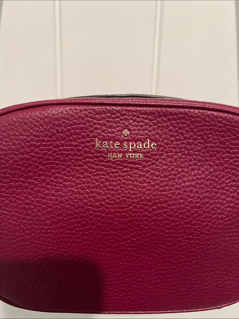 kate spade Wine Pebbled Leather Crossbody Bag with Tassel - Picture 2 of 11